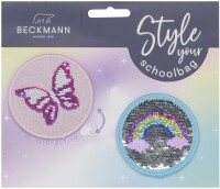Beckmann Buttons 2er-Set Pailletten Butterfly